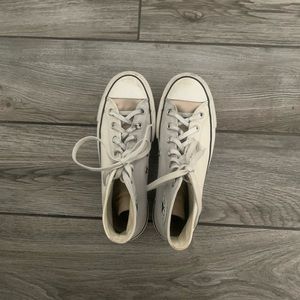 Platform color blocked converse